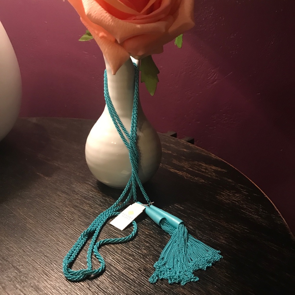 Kendra Scott Phara Aqua Long Necklace NWT